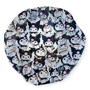 Kuromi Sanrio Japan Cute Novelty Shower Cap Women’s Clear Plastic Elastic Band